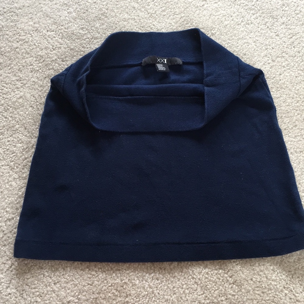 Navy blue mini skirt
